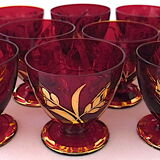 Suite of twelve glasses of vodka or sake in Monte Carlo crystal