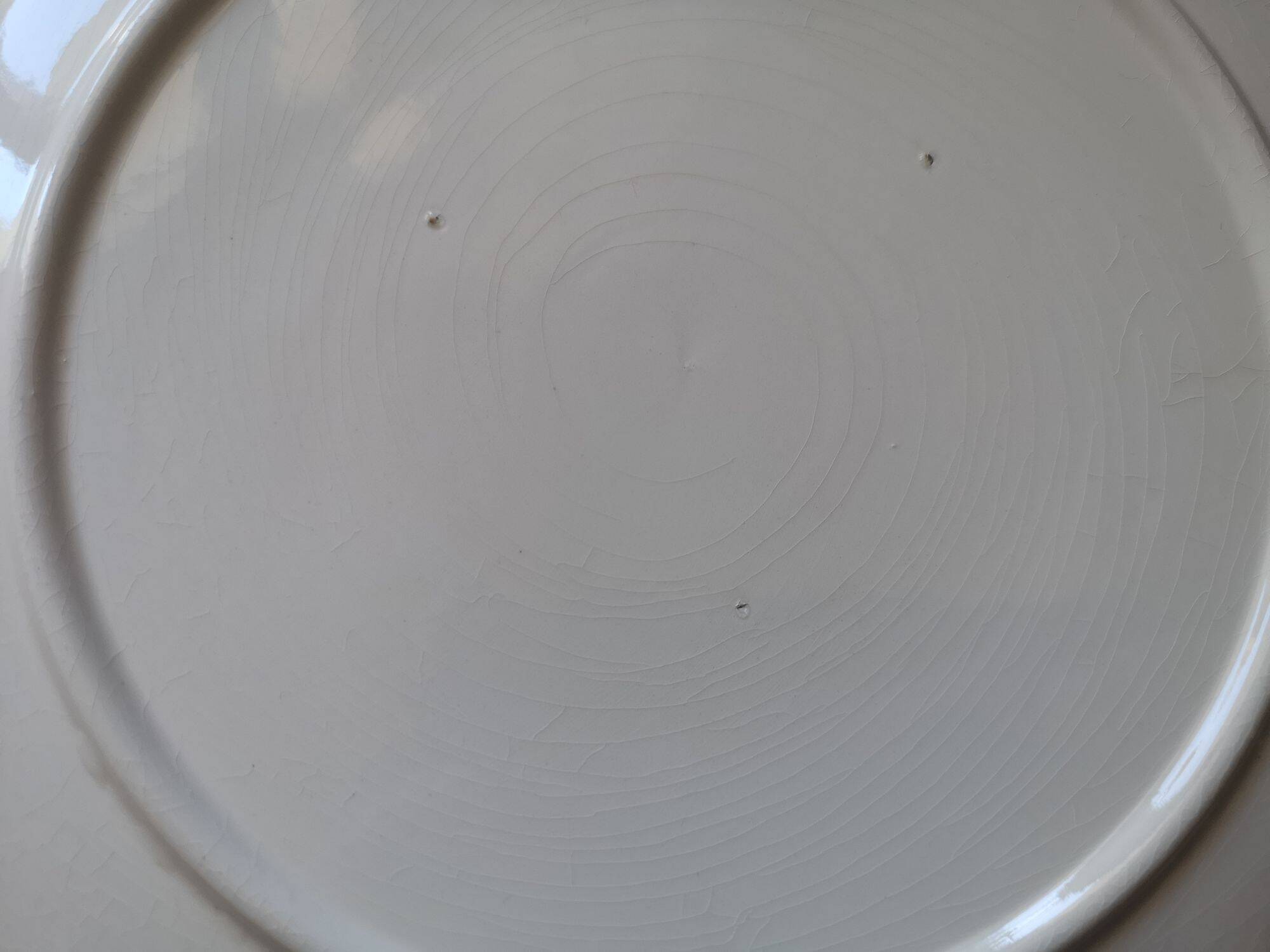 Cracked ceramic plate - Rooster pattern - 1960s