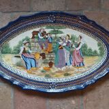 Plat Quimper, modèle perlé