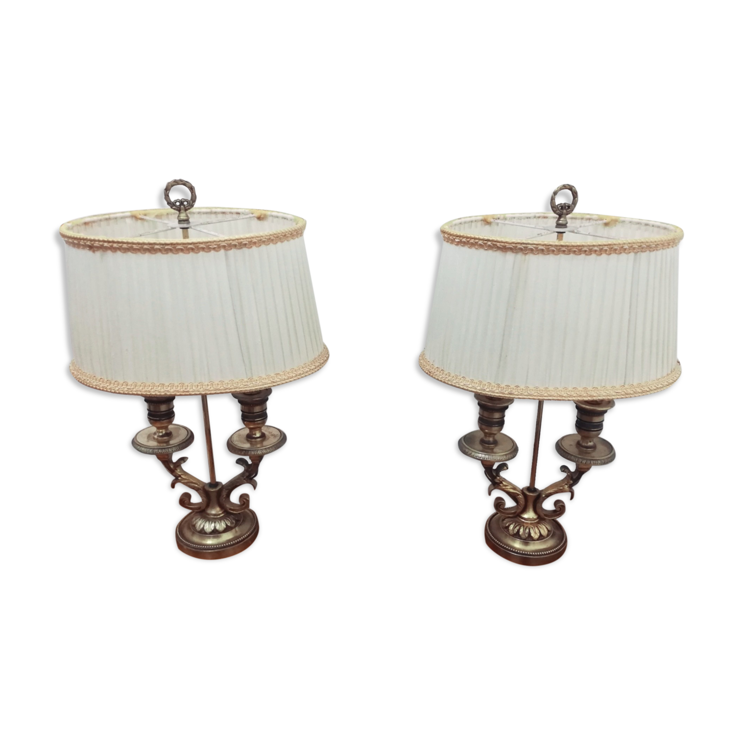 Pair of hot water bottle lamps