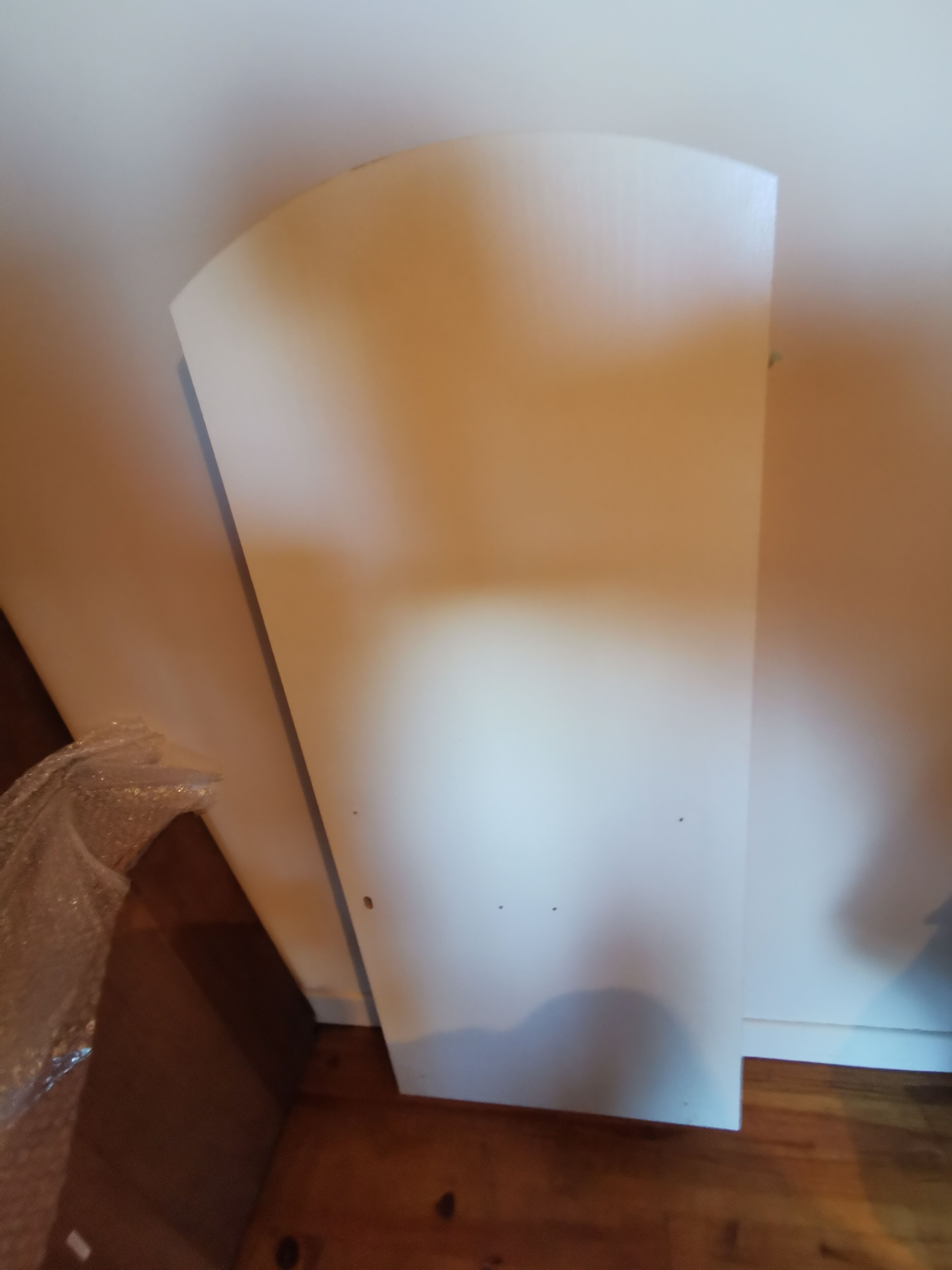 Large vintage mirror round triptych 110x47cm