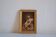 Young girl with tambourine Provence old painting HSP