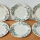Six assiettes en terre de fer de Salins