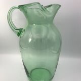 Broc vintage in glass green 25 cm