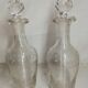 Old small glass bottle, collection, decoration, vintage h 15 cm