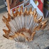 Vintage Bayel crystal vase bowl