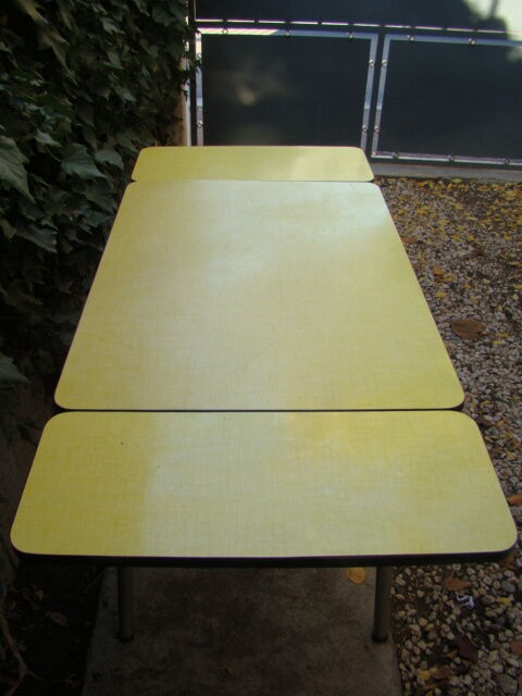 Vintage yellow formica table 60