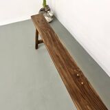 Antique bench in solid walnut