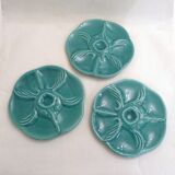 Oyster service Fish in faience barbotine 1950s