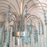Suspension gouttes d'eau pampilles en verre design années 60 - 70