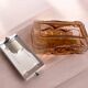 Amber glass rectangular flush mount ceiling or wall light