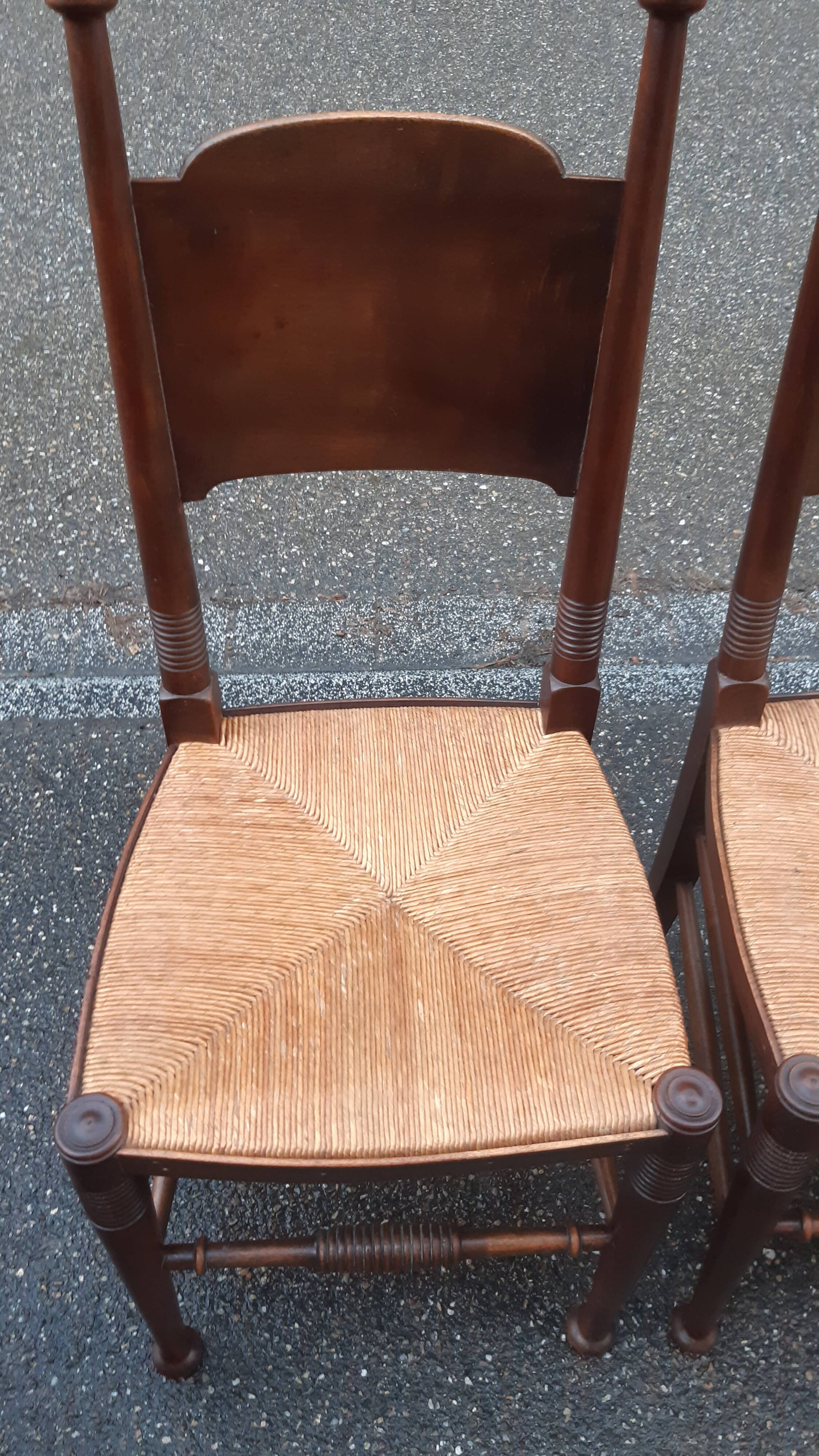 6 chaises Arts & Crafts par William Birch & E.G. Punnett