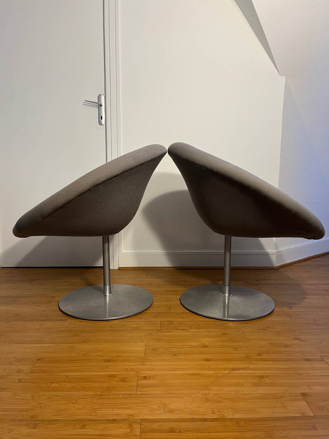 Pair of Little Globe Grey Armchairs (Little Globe)