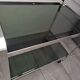 Mid Century Italian steel & Smoked Glass Serving Trolley