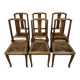 Series of 6 Art Nouveau period chairs stamped under the seat