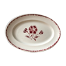 Oval dish in semi-porcelain, badonviller camellias model