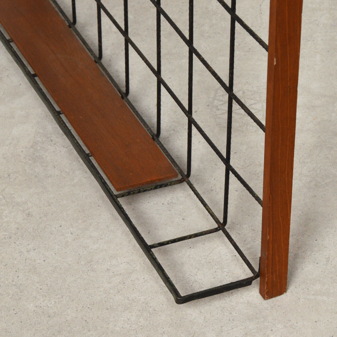 Iron and wood wall coat holders, 1960