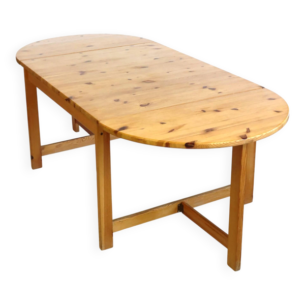 Table à manger en pin de Karin Moberg années 70