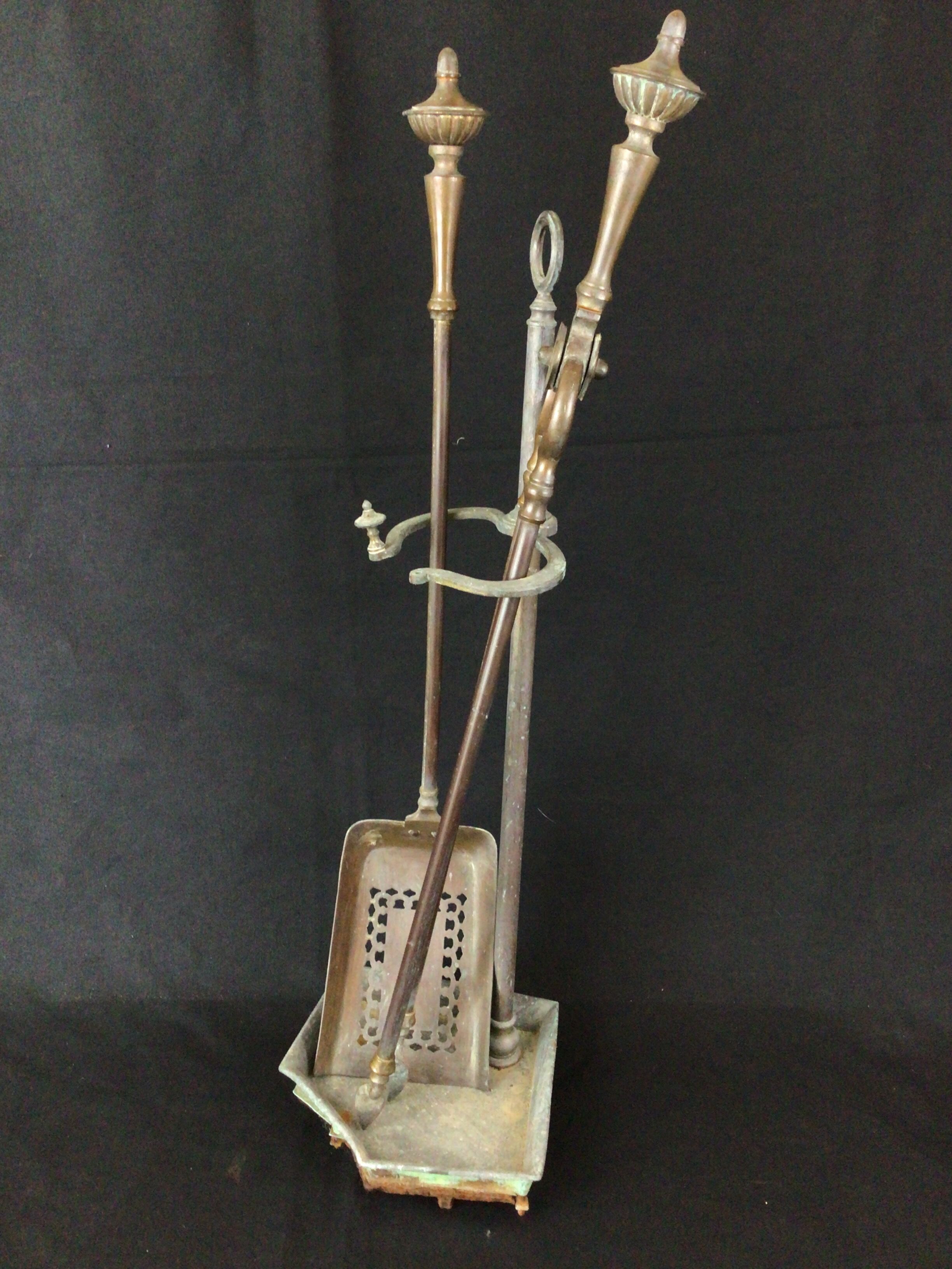 Brass fireplace servant