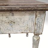 Pair of Louis XVI style bedside tables with patina