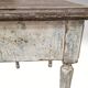 Pair of Louis XVI style bedside tables with patina