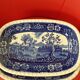 Blue dishes, square in Villeroy and old Boch, Rusticana model