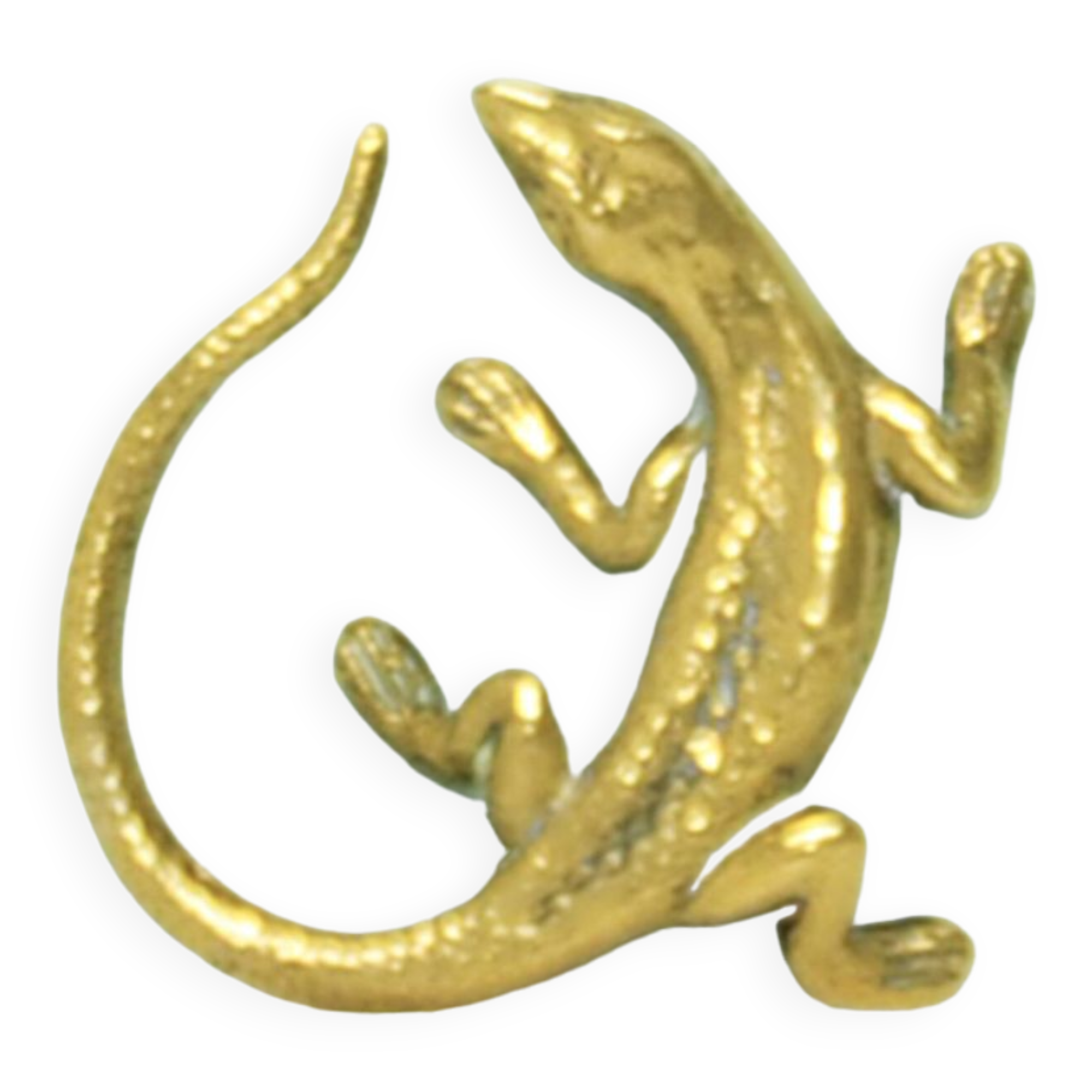 Vintage gold bronze salamander