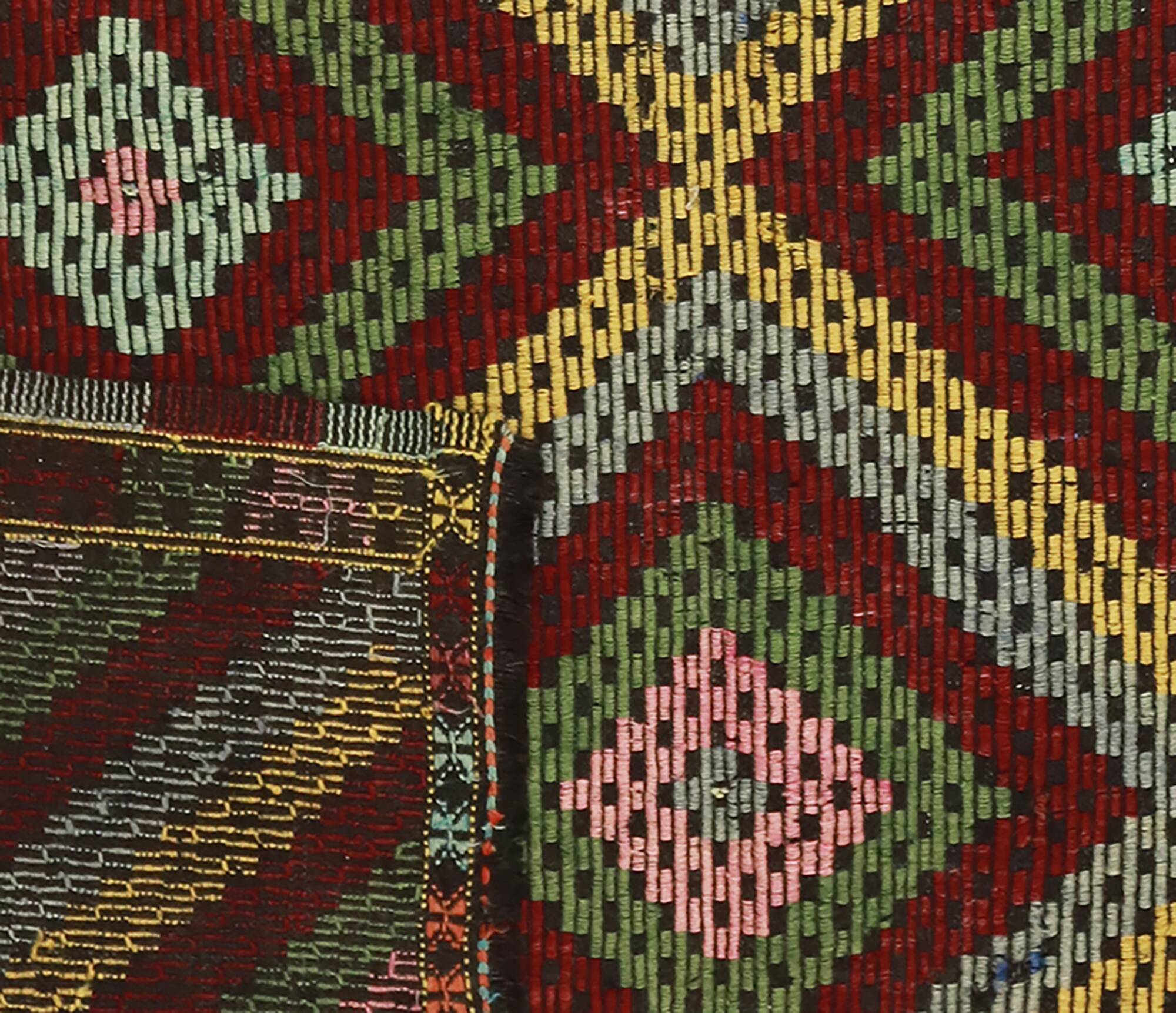 Grand Turkish Kilim Yoruk Vintage 211x310 cm Geometric Multicoloured