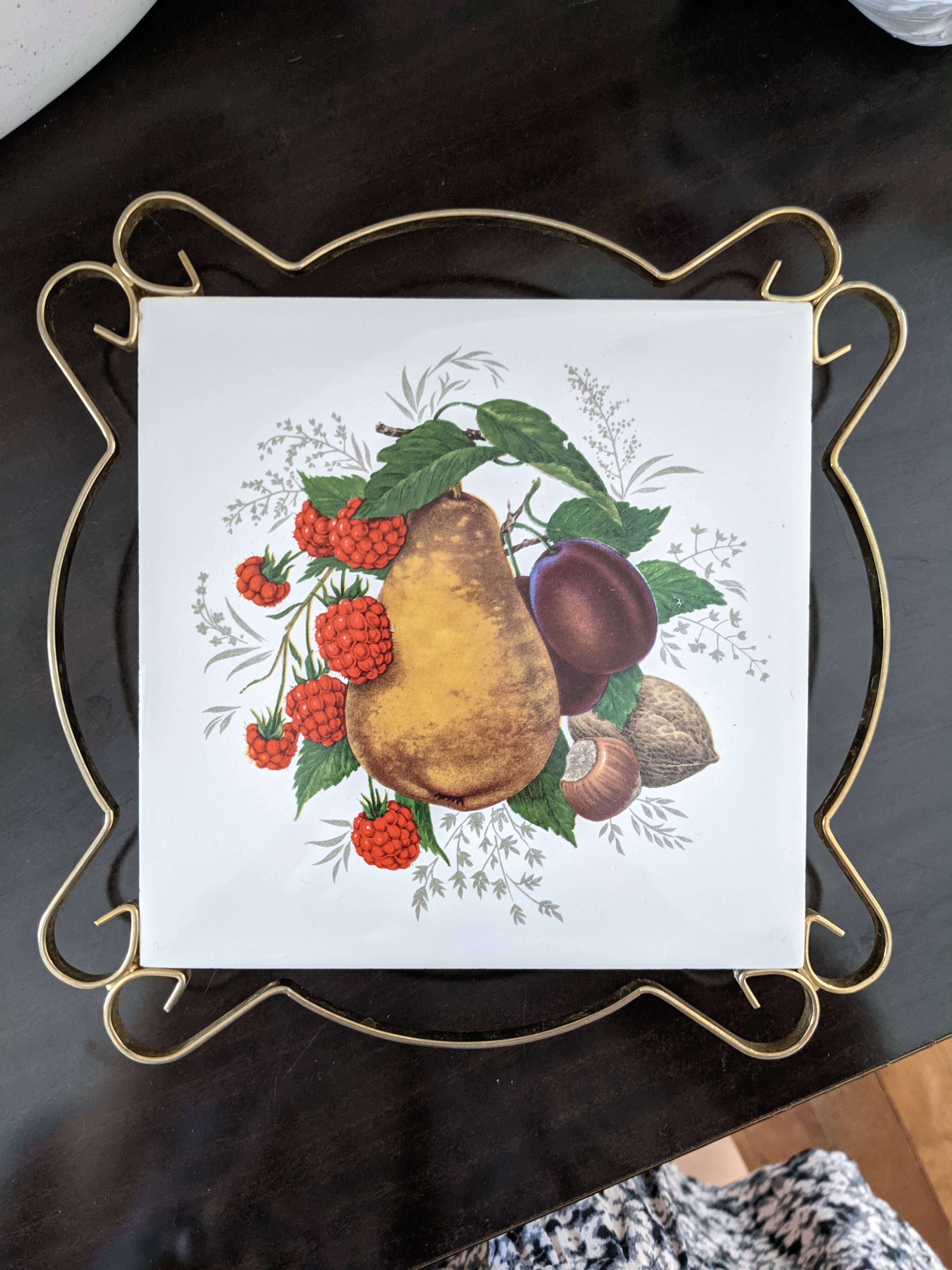 Vintage antique underwear faience Villeroy and boch retro fruits vegetables