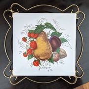 Vintage antique underwear faience Villeroy and boch retro fruits vegetables