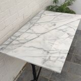 Cast iron and marble bistro table