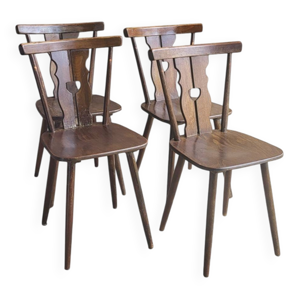 4 chaises bistrot vintage 1960's