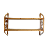 Rattan wall shelf