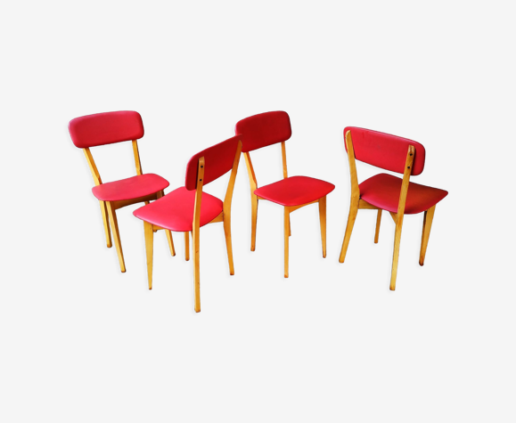 Série de quatre chaises vintage 1960