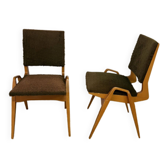 Pair of vintage Maurice Pré chairs from the 1950s