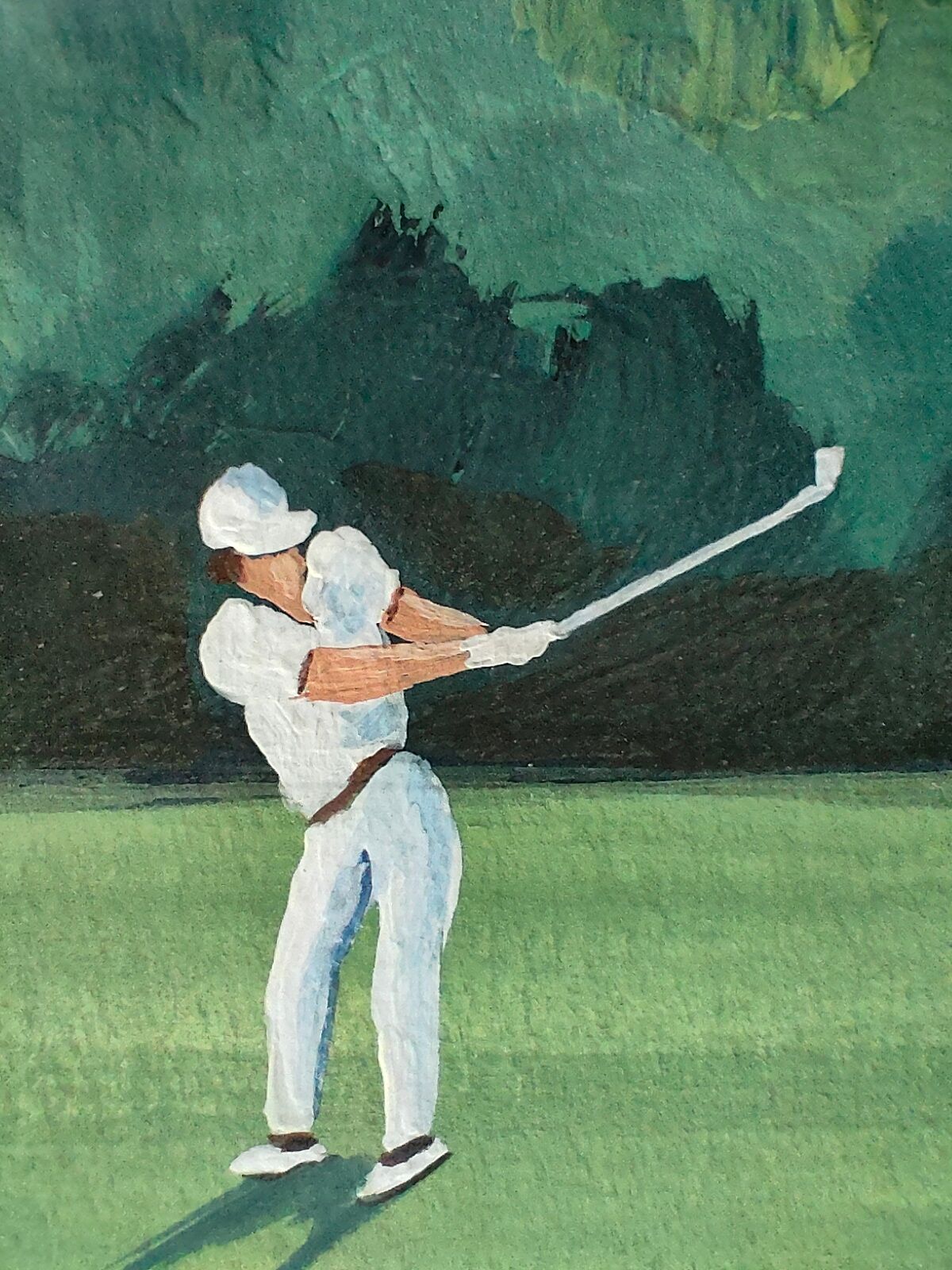 The Golf, Two original gouaches, Jean-Louis Honnet (1957-2017)