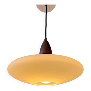 Suspension en verre opalin - louis kalff