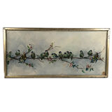 Watercolor early twentieth, "on a cherry branch"