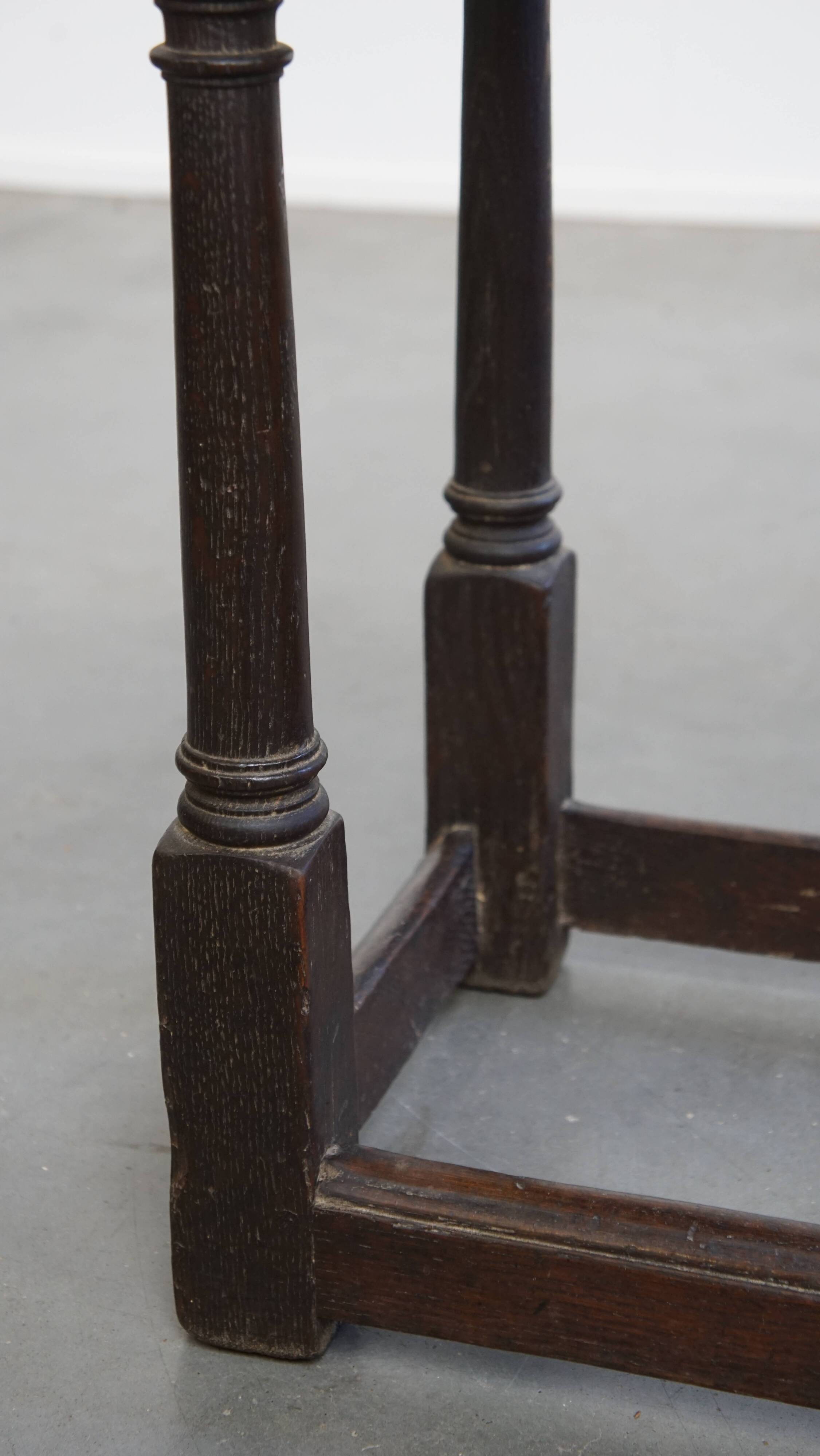 Large Antique English Side Table/Stool