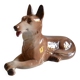 Wolf Dog German Shepherd Ceramic Saint Clément L 39 cm H 26 cm