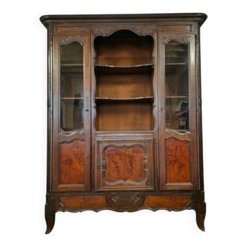 Buffet vitrine bibliothèque style Louis XV