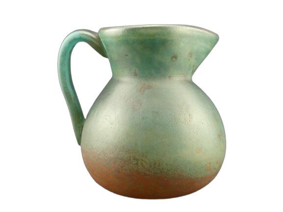 Glass paste pitcher signed De Feure for Daum