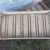 Set of four wooden shelves crate boxes