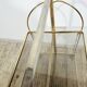 Mid-Century Folding Bar Cart – Brass and Ribbed Plexiglass – 1960s