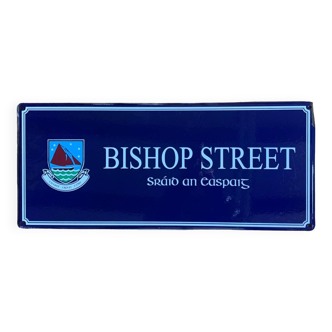 Bishop street enamel sign