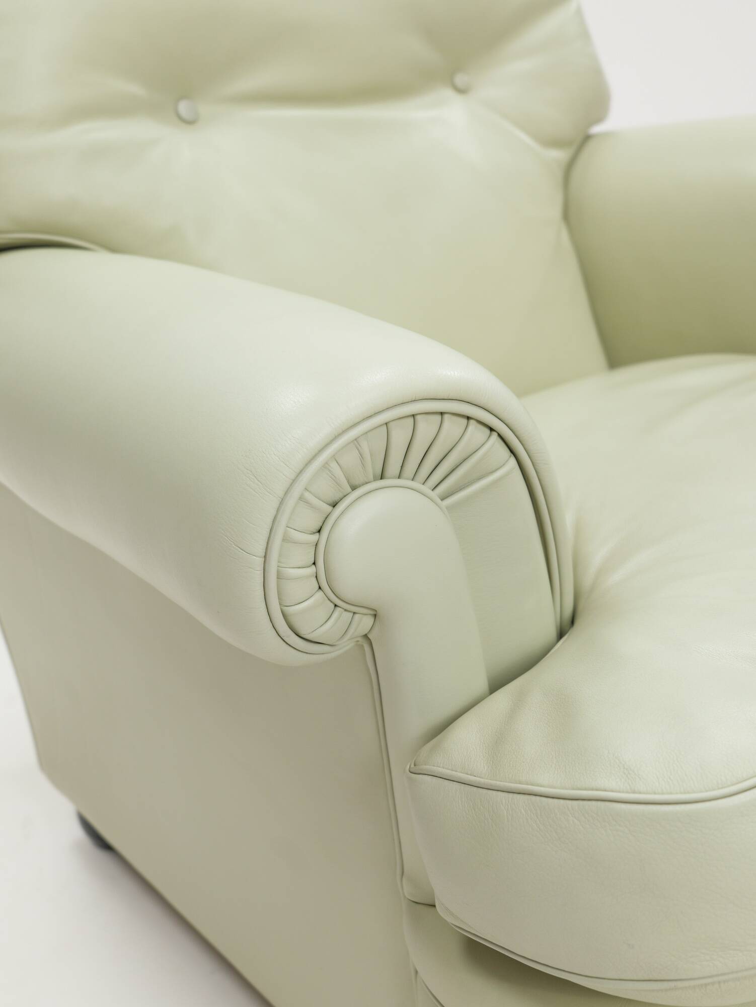 Poltrona Frau 'Dream B' armchair and ottoman, Italy, 1980s