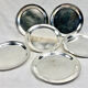 6 old silver-plated metal bread plates Valentini Spain