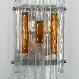 Vintage Handmade Glass 70s Poliarte Sconce ‘Linea’ byAlbano Poli