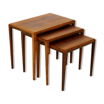 Rosewood trundle tables, Denmark, 1960