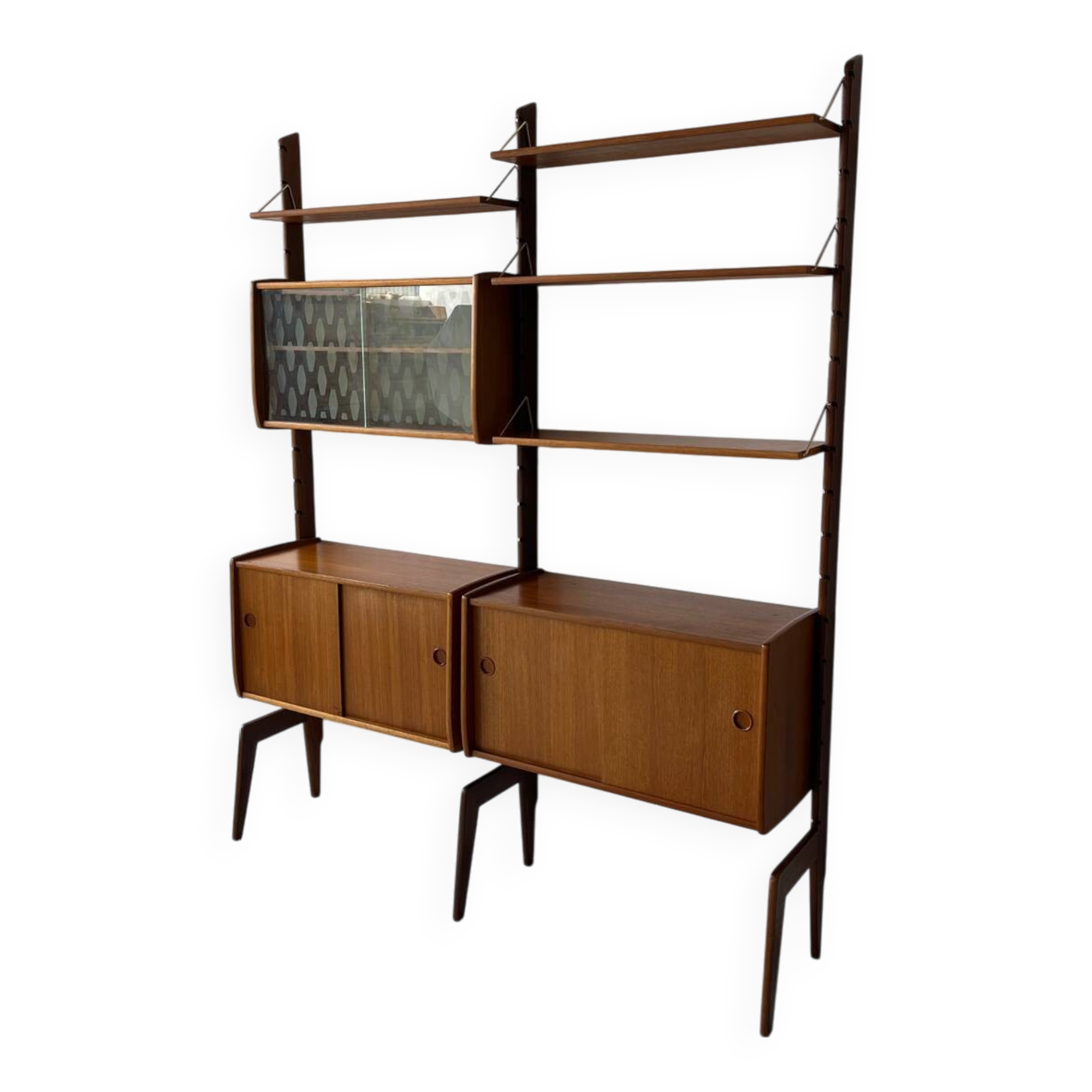 Bibliothèque en teck, Norvège des années 1960